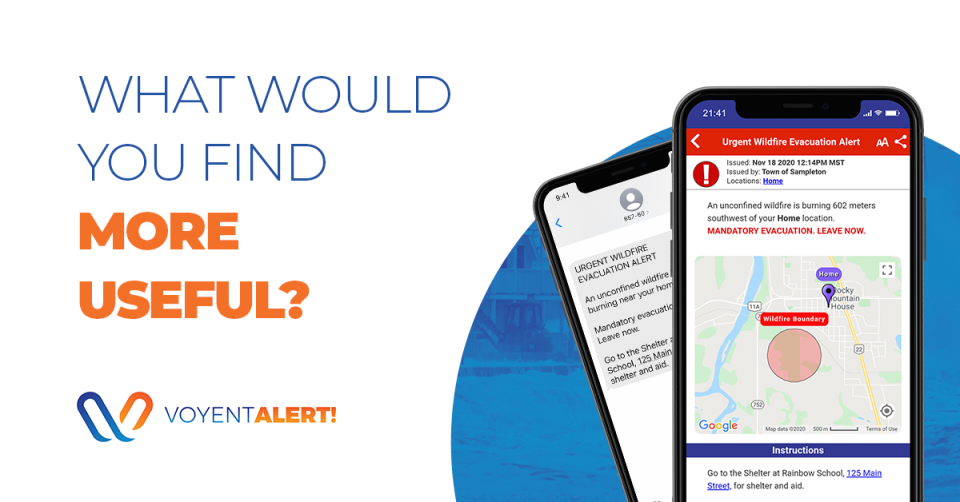 screenshot of Voyent Alert!